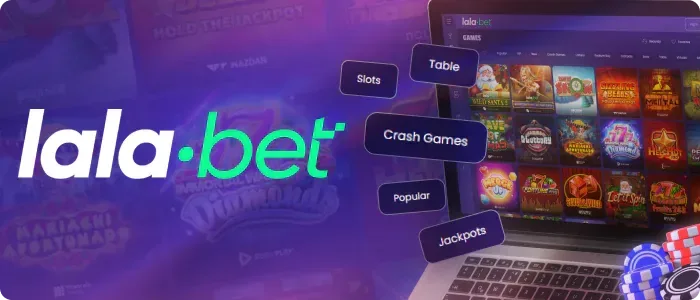 Spelcategorieën in de lobby van Lalabet Casino
