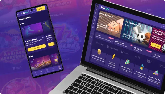 Lalabet Casino op een smartphone